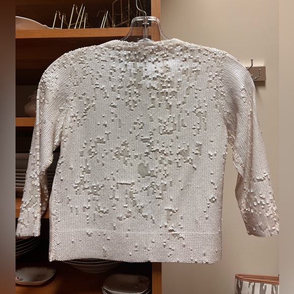 Crewcuts white sequin long sleeve sweater - Picture 4 of 6